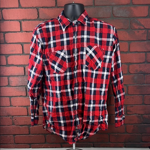 Big Yank Checkered Men's Large Button‎ Down Shirt - Picture 1 of 7